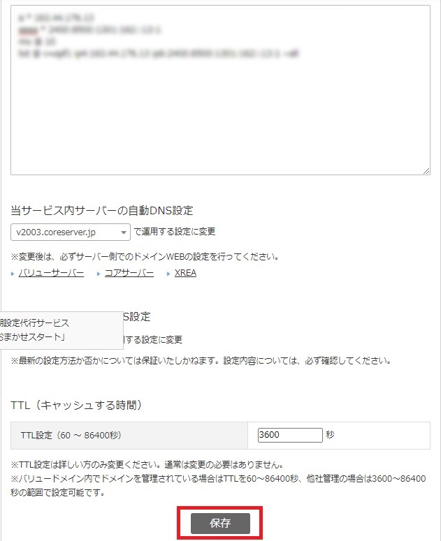 dns設定