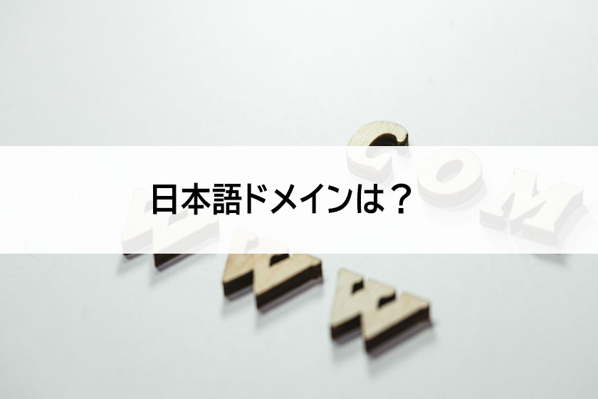 日本語ドメインは?