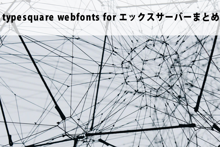 typesquare webfonts for エックスサーバー プラグインについて