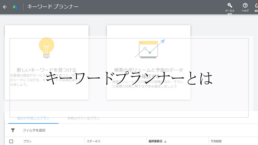 キーワードプランナーとは